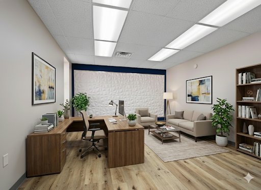 Suite 203 furnished office visualization